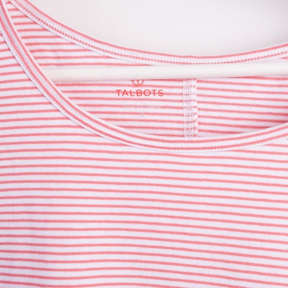 TALBOTS T striped crew neck shirt size X - Picture 2 of 7